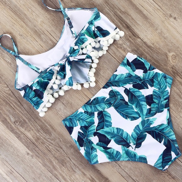 High waist padded bikini, jungle print - Picture 2 of 2